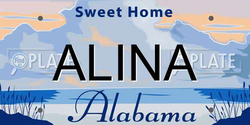 ALINA Alabama License Plate