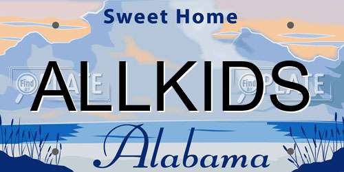 ALLKIDS Alabama License Plate