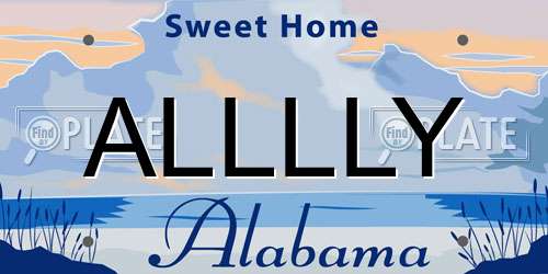 ALLLLY Alabama License Plate