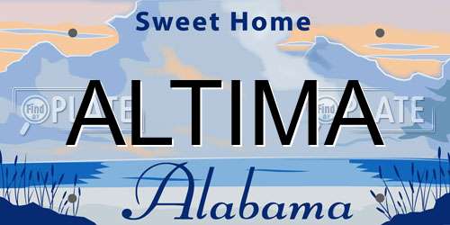 ALTIMA Alabama License Plate