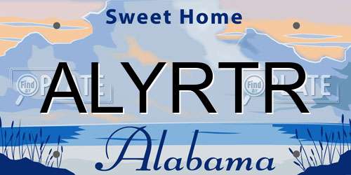ALYRTR Alabama License Plate