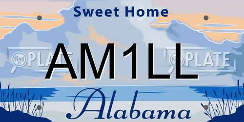 AM1LL Alabama License Plate