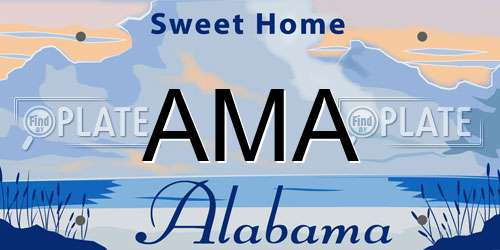 AMA Alabama License Plate