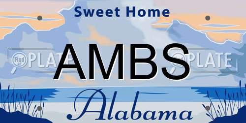 AMBS Alabama License Plate