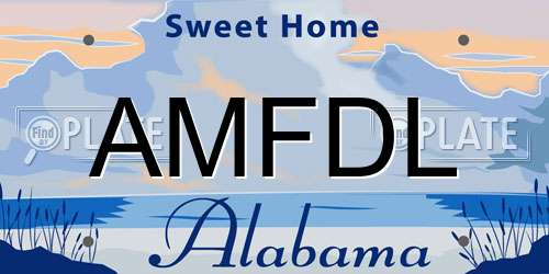 AMFDL Alabama License Plate