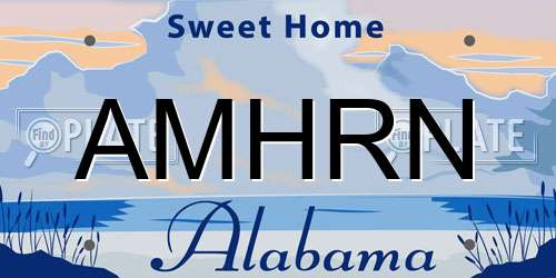AMHRN Alabama License Plate
