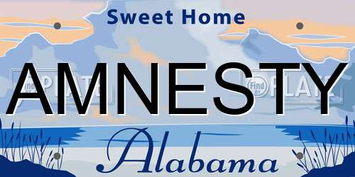AMNESTY Alabama License Plate