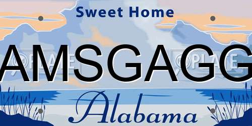 AMSGAGG Alabama License Plate