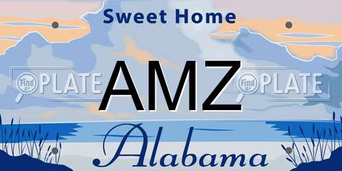 AMZ Alabama License Plate