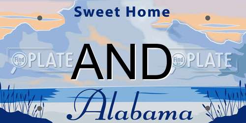 AND Alabama License Plate