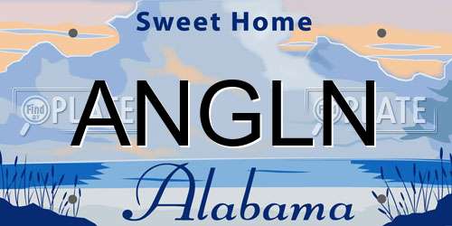ANGLN Alabama License Plate