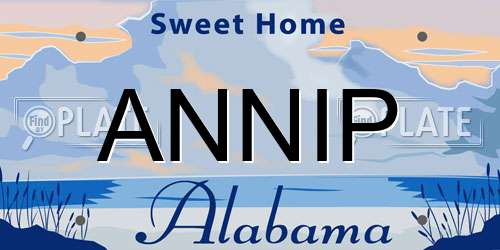 ANNIP Alabama License Plate