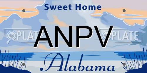 ANPV Alabama License Plate