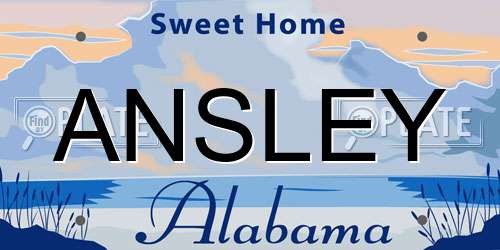 ANSLEY Alabama License Plate
