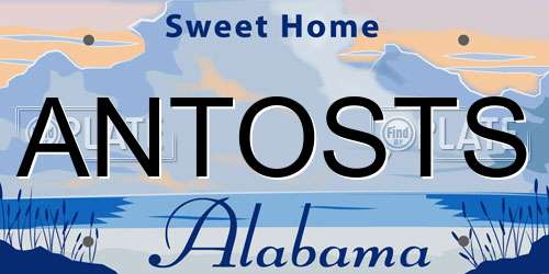 ANTOSTS Alabama License Plate