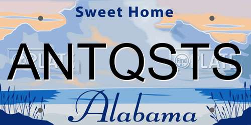 ANTQSTS Alabama License Plate