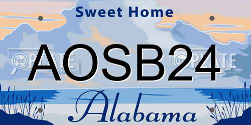 AOSB24 Alabama License Plate