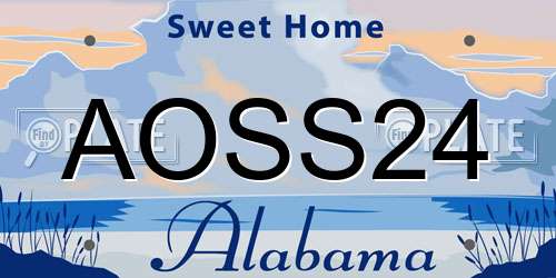 AOSS24 Alabama License Plate