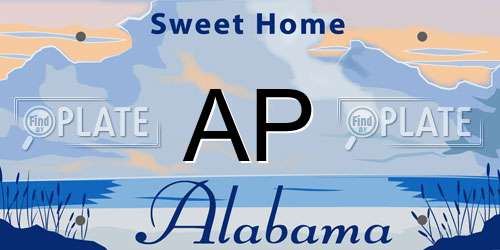AP Alabama License Plate