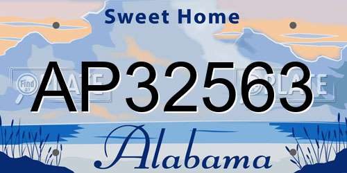 AP32563 Alabama License Plate