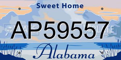 AP59557 Alabama License Plate