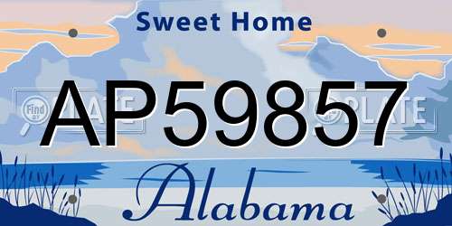 AP59857 Alabama License Plate