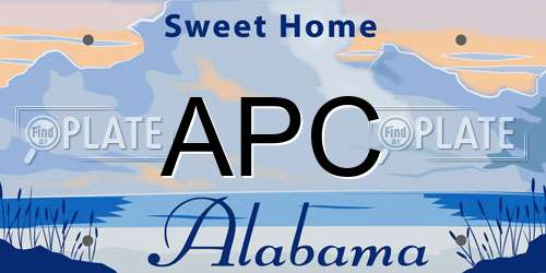 APC Alabama License Plate