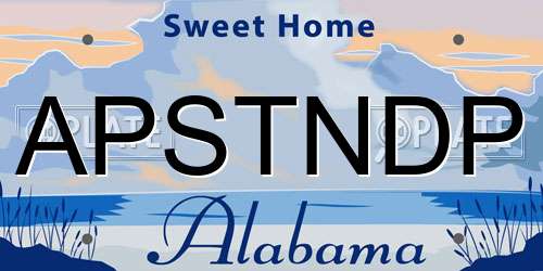 APSTNDP Alabama License Plate