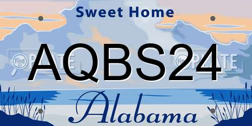 AQBS24 Alabama License Plate