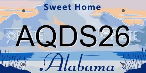 AQDS26 Alabama License Plate