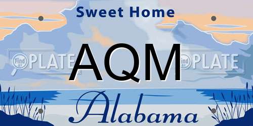 AQM Alabama License Plate