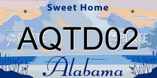 AQTD02 Alabama License Plate