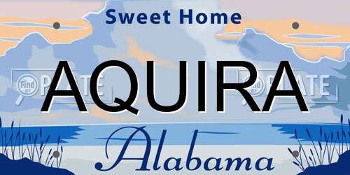 AQUIRA Alabama License Plate