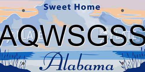 AQWSGSS Alabama License Plate