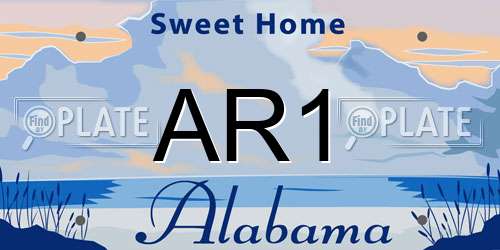 AR1 Alabama License Plate