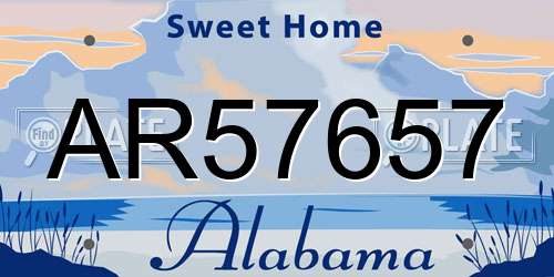AR57657 Alabama License Plate
