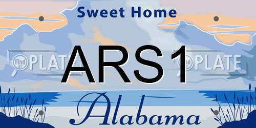 ARS1 Alabama License Plate