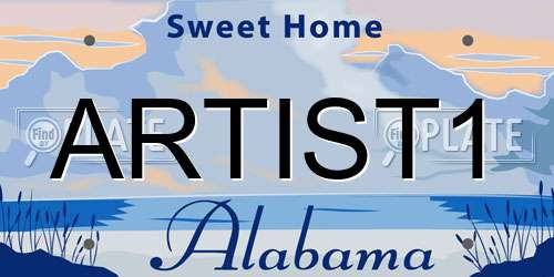 ARTIST1 Alabama License Plate