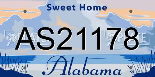 AS21178 Alabama License Plate