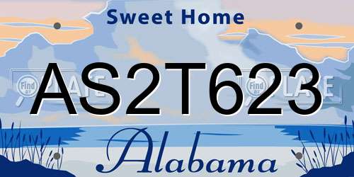AS2T623 Alabama License Plate