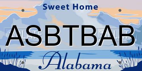ASBTBAB Alabama License Plate