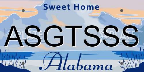 ASGTSSS Alabama License Plate