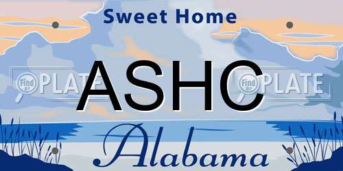 ASHC Alabama License Plate