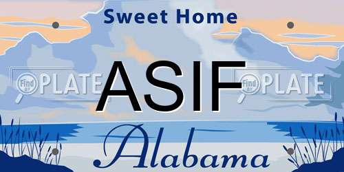 ASIF Alabama License Plate