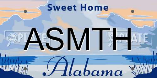 ASMTH Alabama License Plate