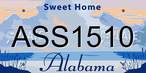 ASS1510 Alabama License Plate