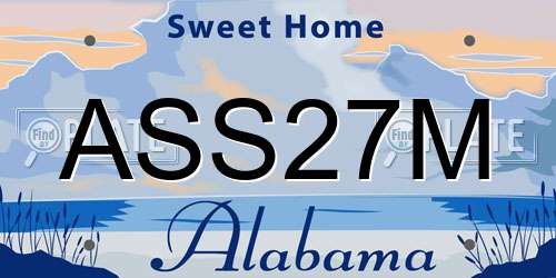 ASS27M Alabama License Plate