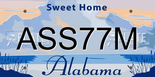 ASS77M Alabama License Plate