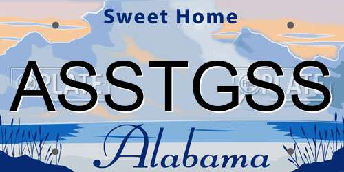 ASSTGSS Alabama License Plate