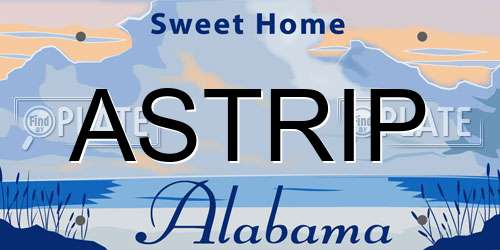 ASTRIP Alabama License Plate